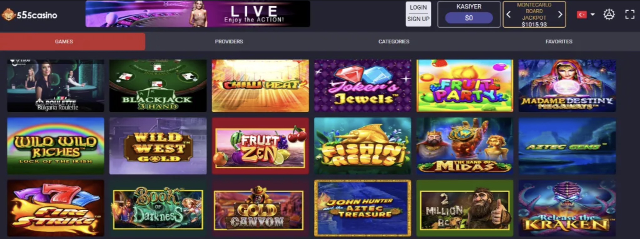 555 casino Games