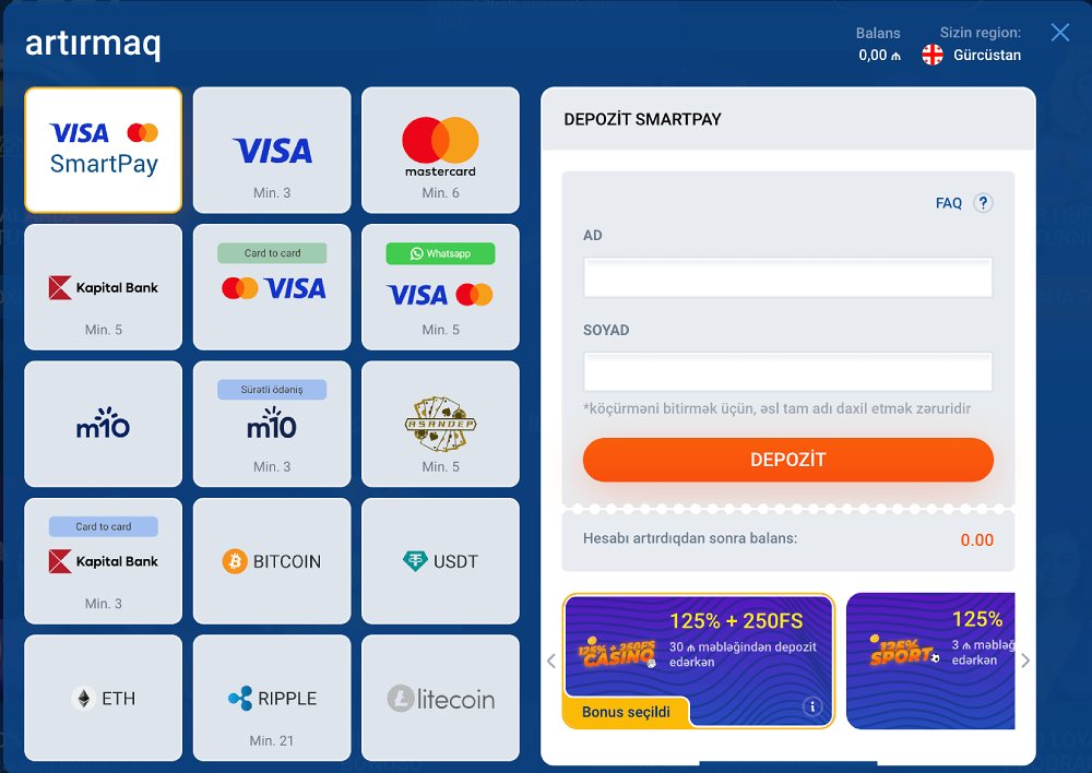mostbet deposit