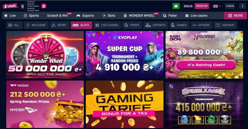 vbet casino bonuses